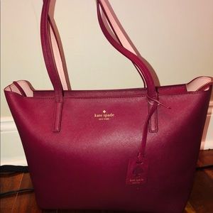 Kate Spade Burgundy Medium Tote